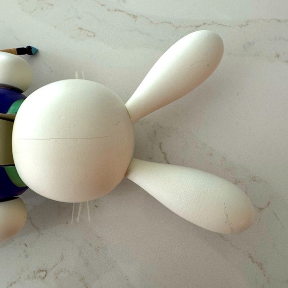 Em Merck Easter Bunny German Wood Multi Color Nutcracker Hangtag Vintage 1990 - Picture 6 of 10